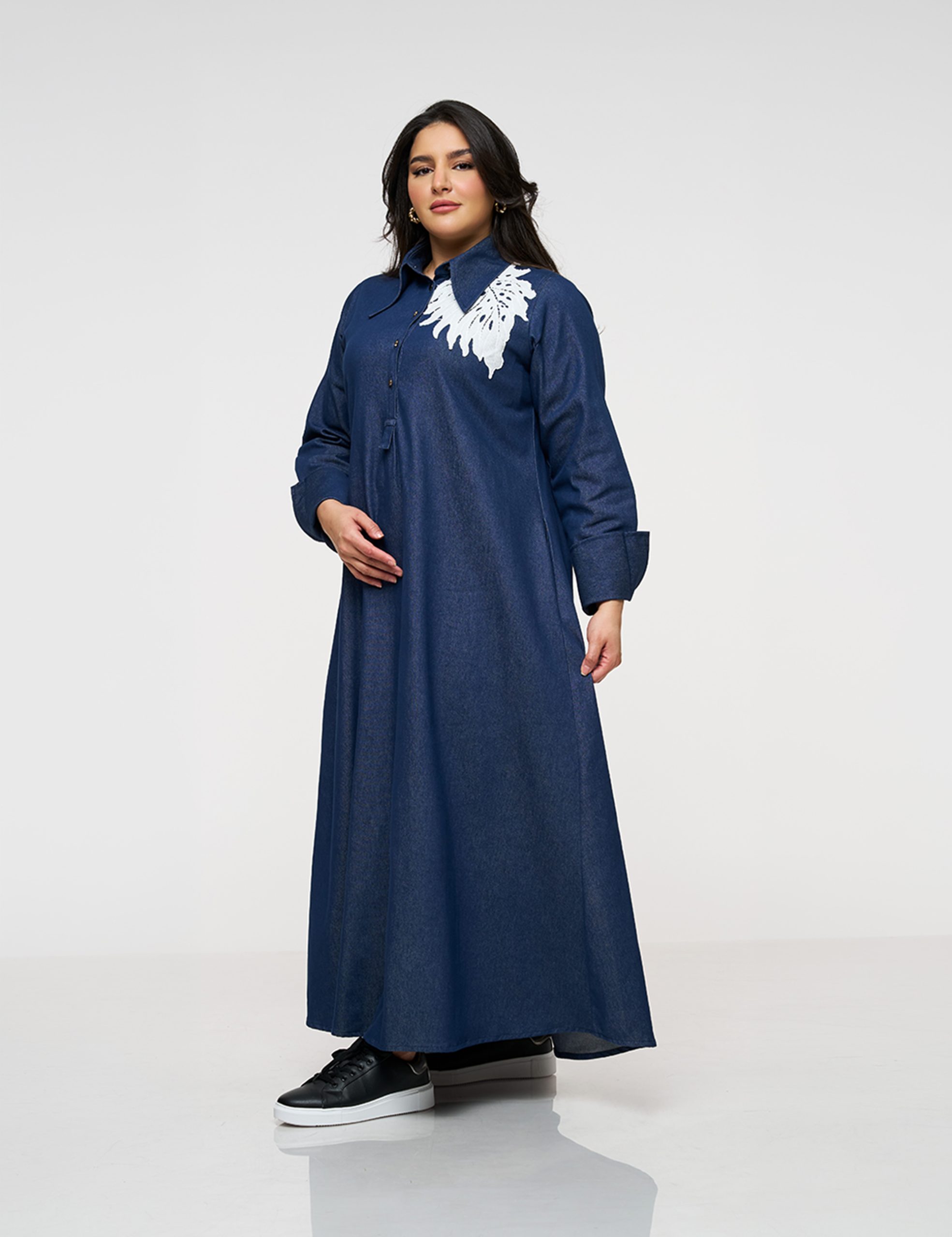 _FJA4258 Bloom Denim Dress - Image 1